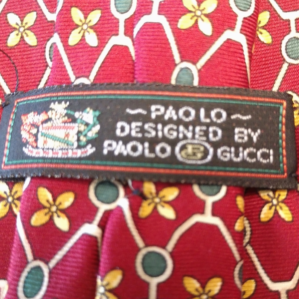 PAOLO GUCCI Geometric Necktie, NWOT - Picture 6 of 9